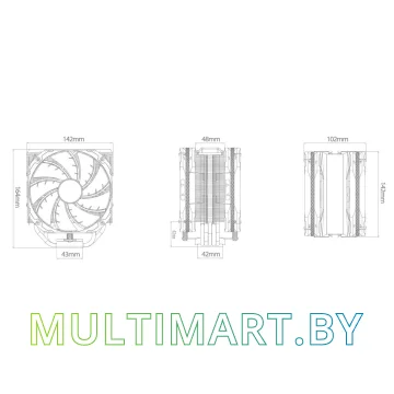 Кулер DeepCool AS500 Plus WH (R-AS500-WHNLMP-G) картинка 12